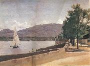 Corot Camille The quai give paquis in geneva oil painting artist